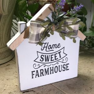 Handcrafted "Home Sweet Farmhouse" Wooden House
